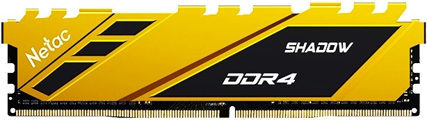 Оперативная память 8Gb DDR4 3200MHz Netac Shadow Yellow (NTSDD4P32SP-08Y)