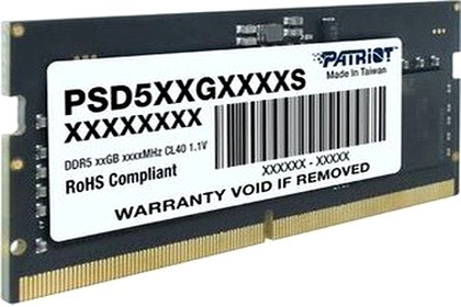 Оперативная память 16Gb DDR5 5600MHz Patriot Signature SO-DIMM (PSD516G560081S)