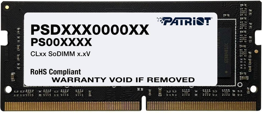 Оперативная память 32Gb DDR4 2666MHz Patriot Signature SO-DIMM (PSD432G26662S)