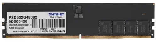Оперативная память 32Gb DDR5 4800MHz Patriot Signature (PSD532G48002)