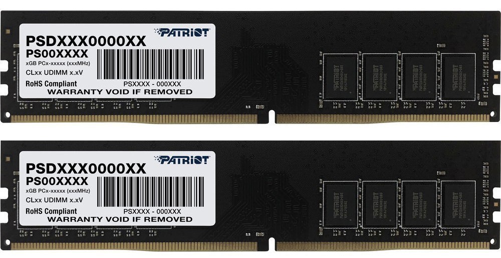 Оперативная память 32Gb DDR4 3200MHz Patriot Signature (PSD432G3200K) (2x16Gb KIT)