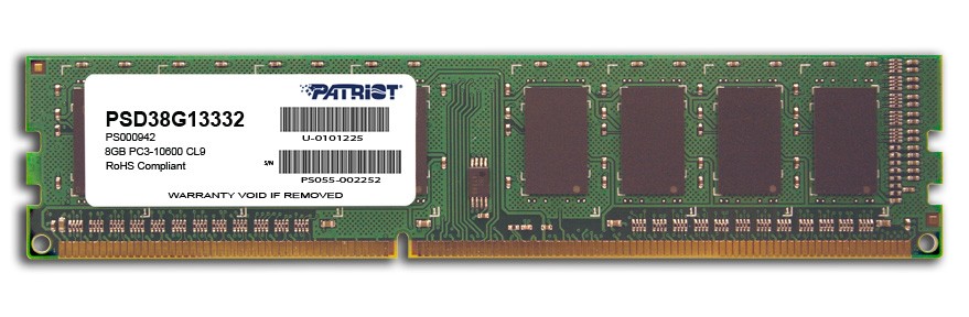 Оперативная память 8Gb DDR-III 1333MHz Patriot (PSD38G13332)