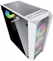 Корпус Powercase Rhombus X4 Mesh LED White (CMRMW-L4)