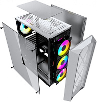 Корпус Powercase Rhombus X4 Mesh LED White (CMRMW-L4)
