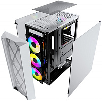 Корпус Powercase Rhombus X4 Mesh LED White (CMRMW-L4)